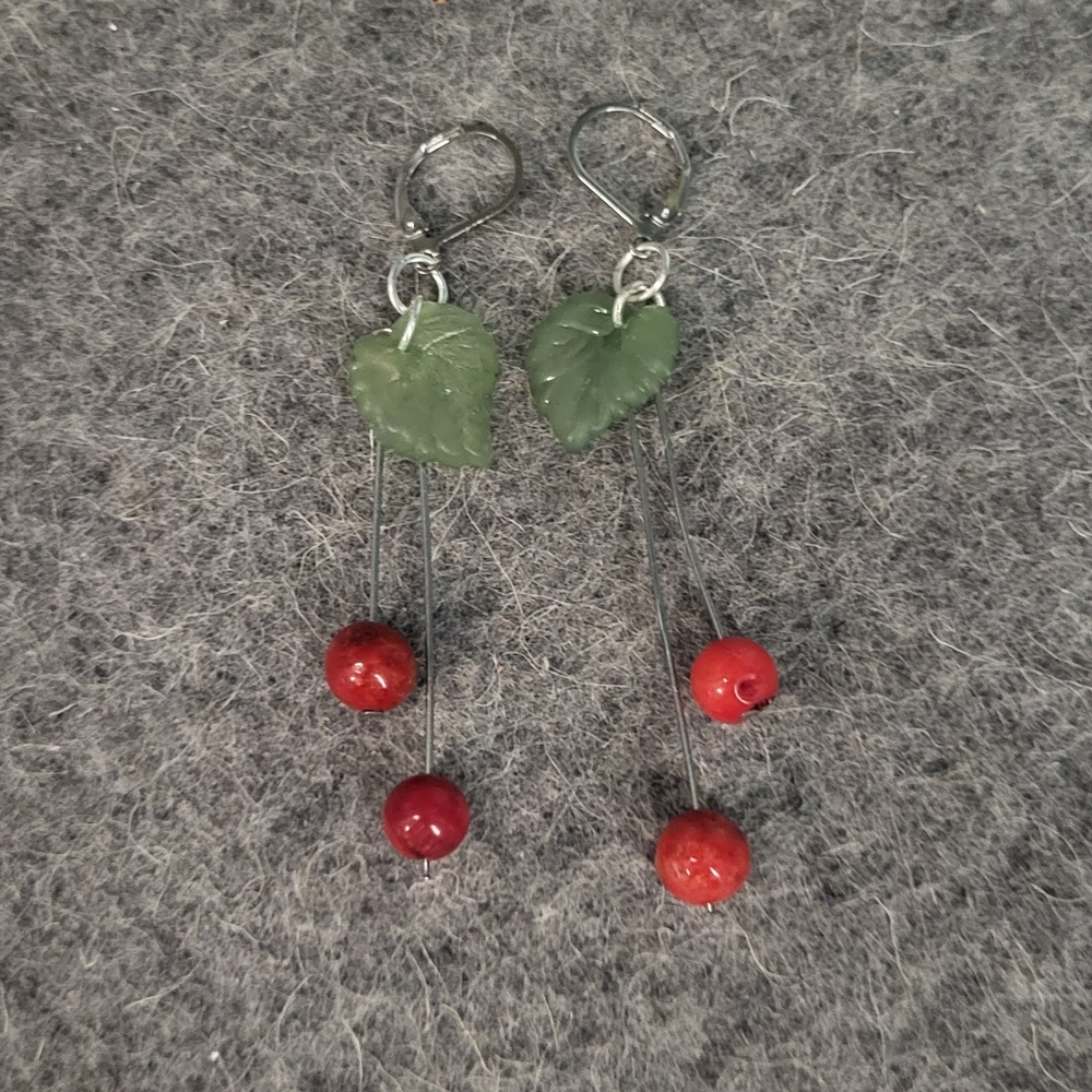 Clearance Sale! Cherry drop earrings
